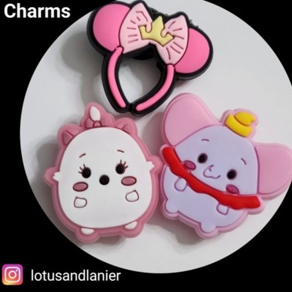 Shoe Charms "Disney Duchess & Dumbo"  Set of 3